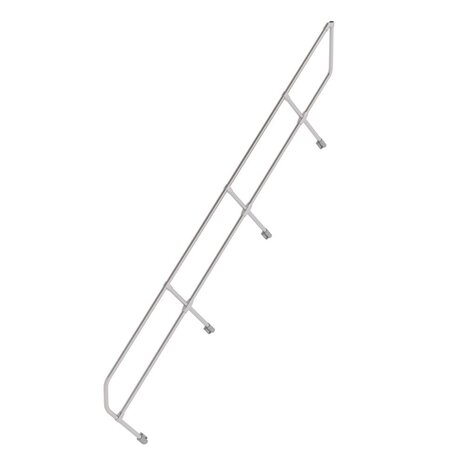 Roossien Tweede leuning voor aluminium vaste trap 45°, 13 treden