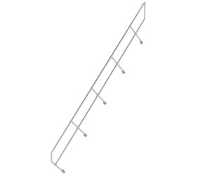 Roossien Tweede leuning voor aluminium vaste trap 45°, 17 treden