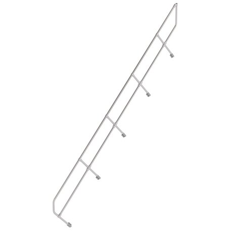 Roossien Tweede leuning voor aluminium vaste trap 45°, 17 treden