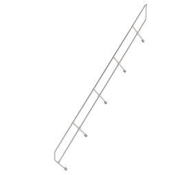 Roossien Tweede leuning voor aluminium vaste trap 45°, 18 treden