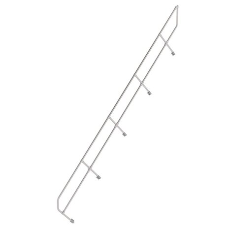 Munk Tweede leuning voor aluminium vaste trap 45°, 18 treden Munk Tweede leuning voor aluminium vaste trap 45°, 18 treden