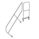 Roossien Tweede leuning voor aluminium vaste trap met platform 45°, 5 treden