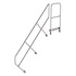 Tweede leuning voor aluminium vaste trap met platform 45°, 7 treden Tweede leuning voor aluminium vaste trap met platform 45°, 7 treden