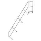 Roossien Tweede leuning voor aluminium vaste trap met platform 45°, 11 treden Roossien Tweede leuning voor aluminium vaste trap met platform 45°, 11 treden