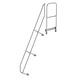 Munk Tweede leuning voor aluminium vaste trap met platform 60°, 8 treden Munk Tweede leuning voor aluminium vaste trap met platform 60°, 8 treden