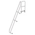 Tweede leuning voor aluminium vaste trap met platform 60°, 10 treden Tweede leuning voor aluminium vaste trap met platform 60°, 10 treden