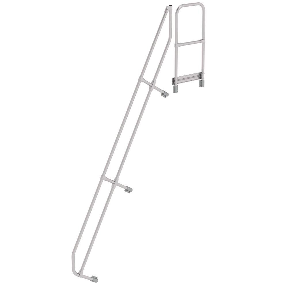 Munk Tweede leuning voor aluminium vaste trap met platform 60°, 12 treden