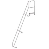 Munk Tweede leuning voor aluminium vaste trap met platform 60°, 12 treden