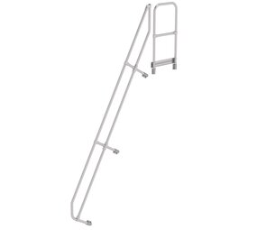 Munk Tweede leuning voor aluminium vaste trap met platform 60°, 12 treden