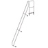 Tweede leuning voor aluminium vaste trap met platform 60°, 12 treden Tweede leuning voor aluminium vaste trap met platform 60°, 12 treden
