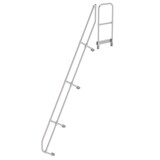 Roossien Tweede leuning voor aluminium vaste trap met platform 60°, 13 treden