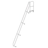 Roossien Tweede leuning voor aluminium vaste trap met platform 60°, 16 treden