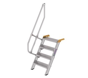 Roossien Aluminium vaste trap 60°, 4 treden (600mm breed)