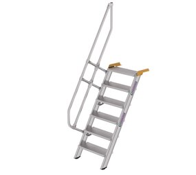 Roossien Aluminium vaste trap 60°, 6 treden (600mm breed)