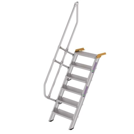 Roossien Aluminium vaste trap 60°, 6 treden (600mm breed)