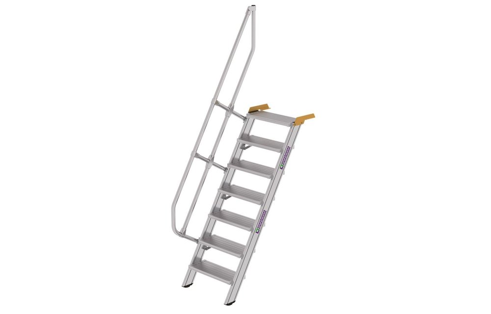 Aluminium vaste trap 60°, 7 treden (600mm breed)