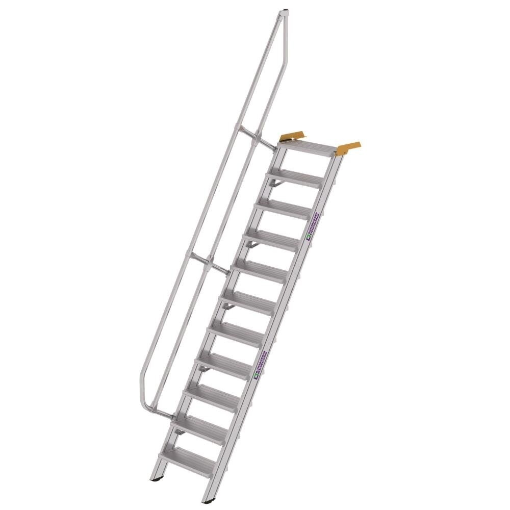 Roossien Aluminium vaste trap 60°, 11 treden (600mm breed) Roossien Aluminium vaste trap 60°, 11 treden (600mm breed)