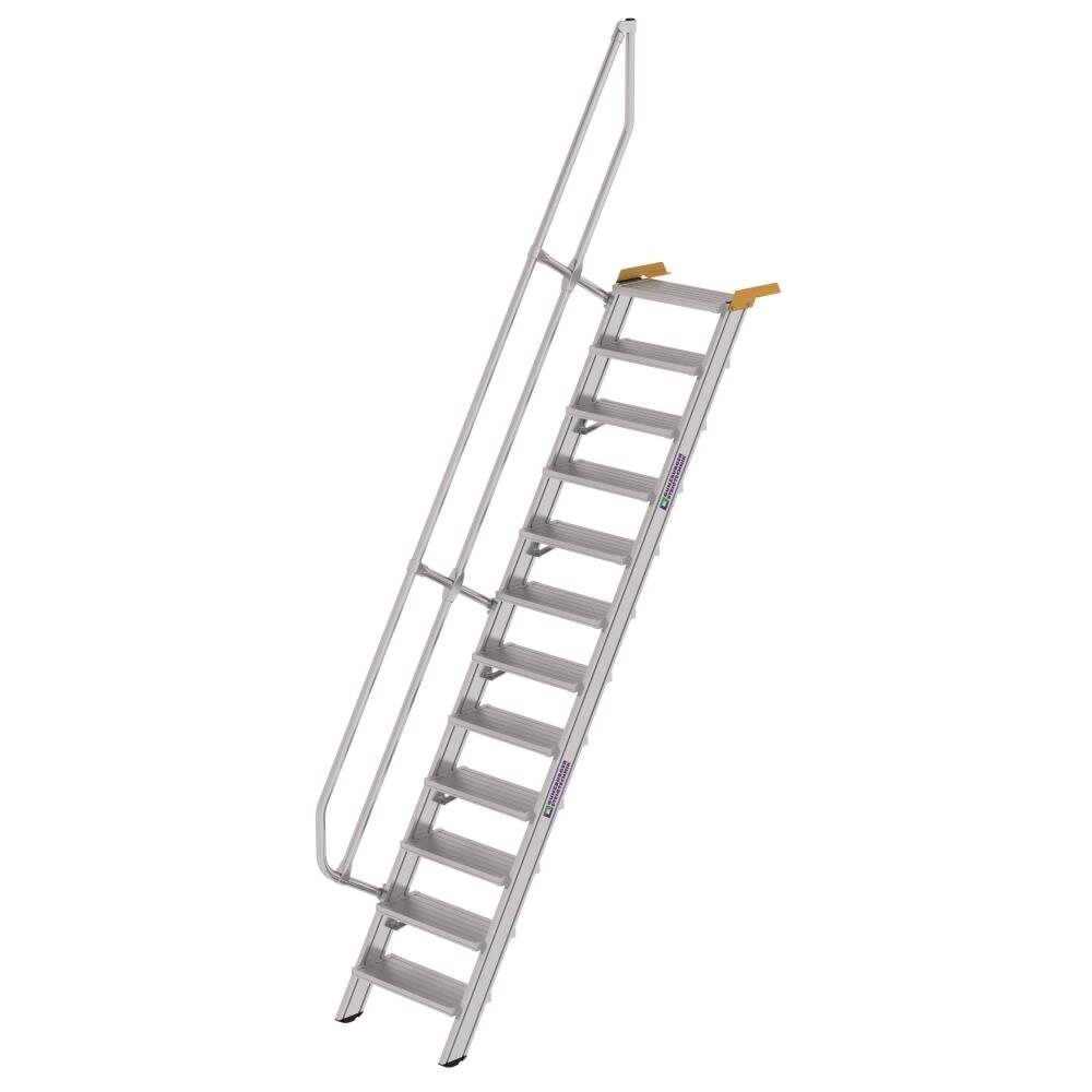 Munk Aluminium vaste trap 60°, 12 treden (600mm breed) Munk Aluminium vaste trap 60°, 12 treden (600mm breed)