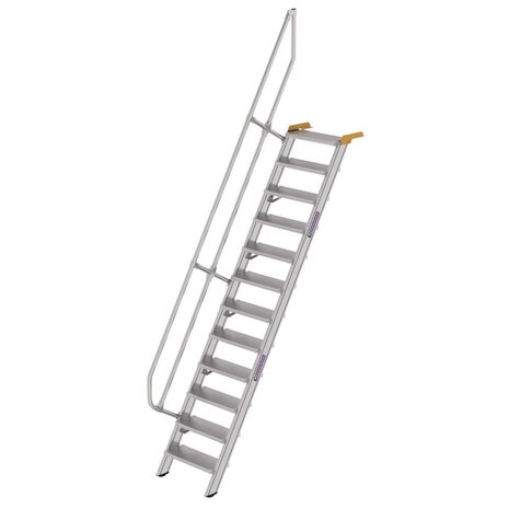 Munk Aluminium vaste trap 60°, 12 treden (600mm breed) Munk Aluminium vaste trap 60°, 12 treden (600mm breed)