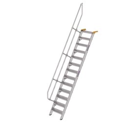 Munk Aluminium vaste trap 60°, 13 treden (600mm breed) Munk Aluminium vaste trap 60°, 13 treden (600mm breed)