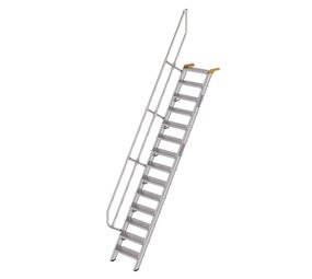 Roossien Aluminium vaste trap 60°, 14 treden (600mm breed)