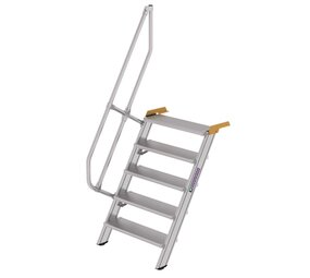 Roossien Aluminium vaste trap 60°, 5 treden (800mm breed)