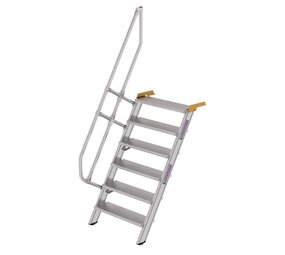 Roossien Aluminium vaste trap 60°, 6 treden (800mm breed)