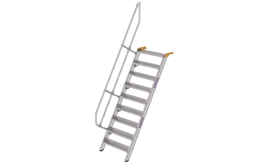 Aluminium vaste trap 60°, 9 treden (800mm breed)
