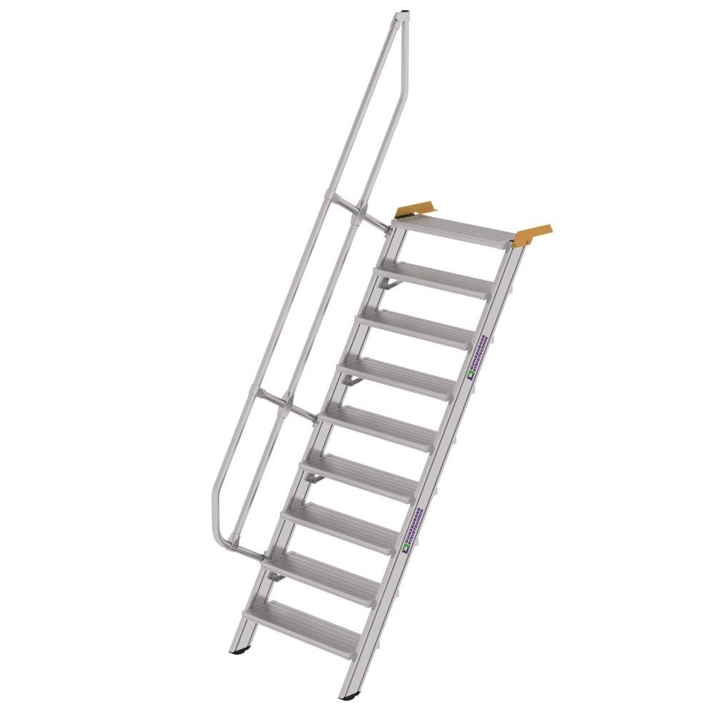 Munk Aluminium vaste trap 60°, 9 treden (800mm breed) Munk Aluminium vaste trap 60°, 9 treden (800mm breed)