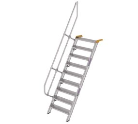 Munk Aluminium vaste trap 60°, 9 treden (800mm breed) Munk Aluminium vaste trap 60°, 9 treden (800mm breed)