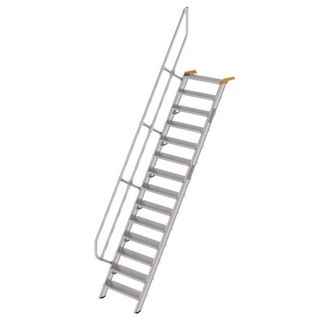 Munk Aluminium vaste trap 60°, 14 treden (800mm breed) Munk Aluminium vaste trap 60°, 14 treden (800mm breed)