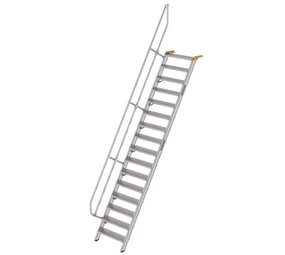 Munk Aluminium vaste trap 60°, 16 treden (800mm breed) Munk Aluminium vaste trap 60°, 16 treden (800mm breed)