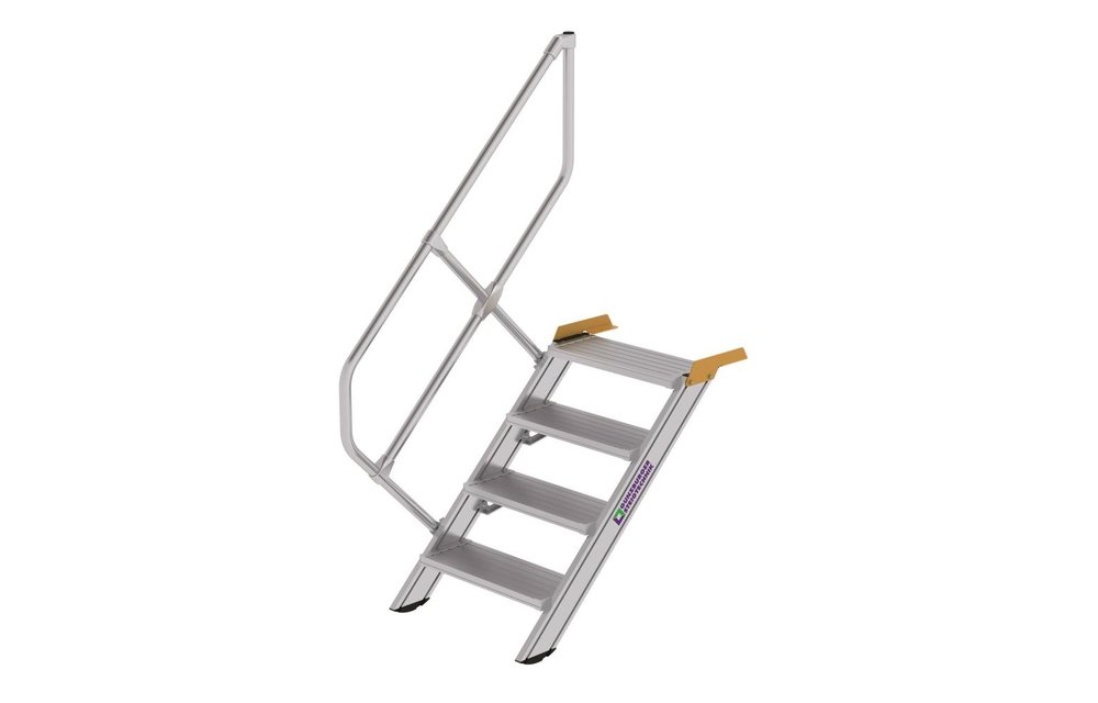 Aluminium vaste trap 45°, 4 treden (600mm breed)