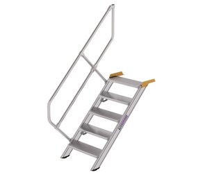 Roossien Aluminium vaste trap 45°, 5 treden (600mm breed)