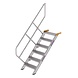 Roossien Aluminium vaste trap 45°, 6 treden (600mm breed)