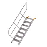 Roossien Aluminium vaste trap 45°, 7 treden (600mm breed)