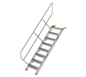 Munk Aluminium vaste trap 45°, 8 treden (600mm breed)