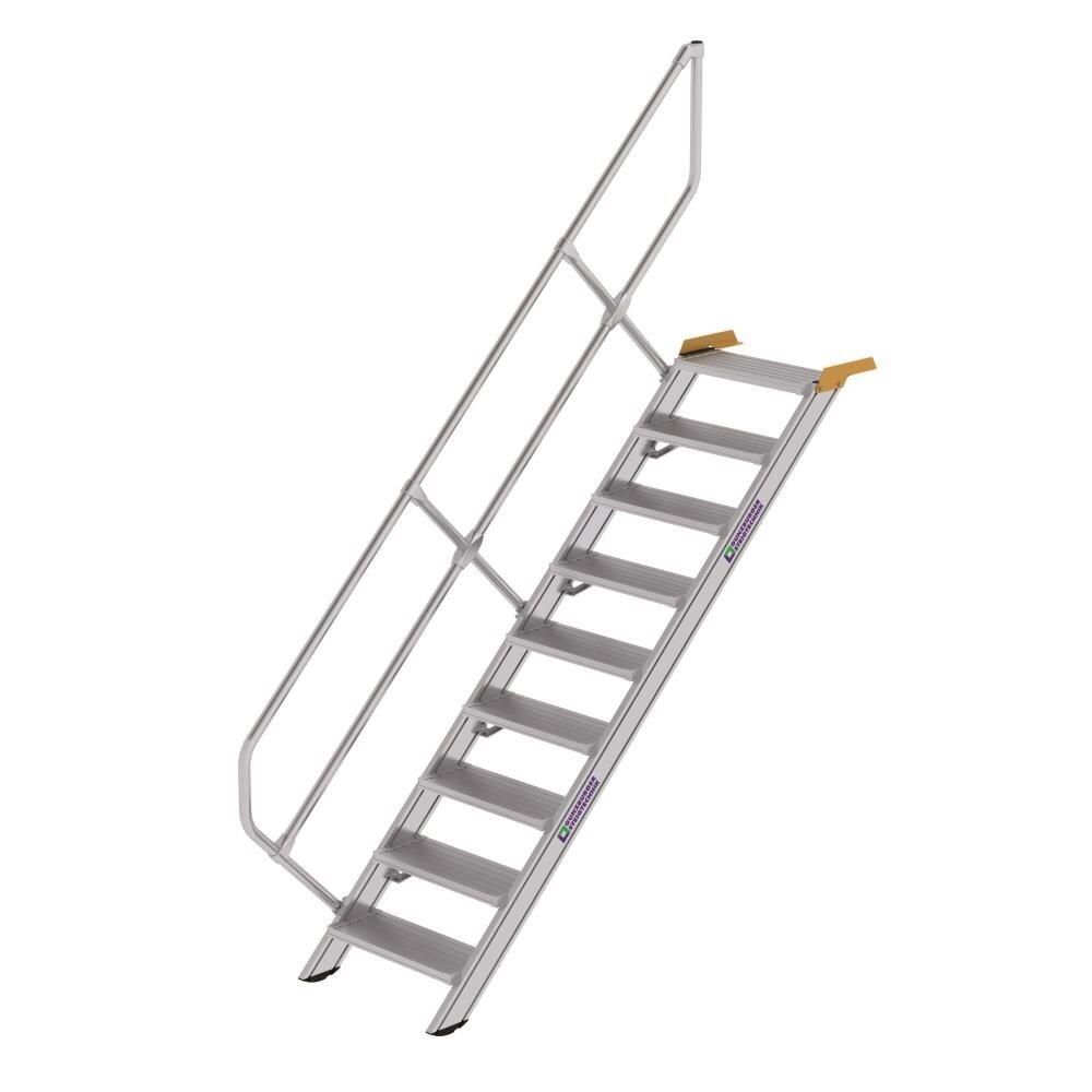 Munk Aluminium vaste trap 45°, 9 treden (600mm breed) Munk Aluminium vaste trap 45°, 9 treden (600mm breed)