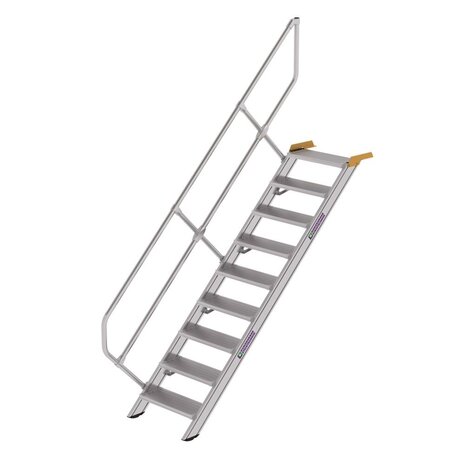 Munk Aluminium vaste trap 45°, 9 treden (600mm breed) Munk Aluminium vaste trap 45°, 9 treden (600mm breed)
