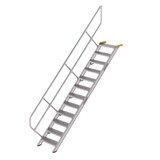 Munk Aluminium vaste trap 45°, 12 treden (600mm breed)