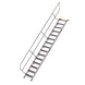 Munk Aluminium vaste trap 45°, 15 treden (600mm breed) Munk Aluminium vaste trap 45°, 15 treden (600mm breed)