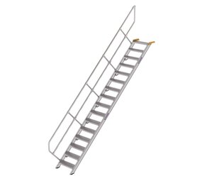 Munk Aluminium vaste trap 45°, 16 treden (600mm breed)