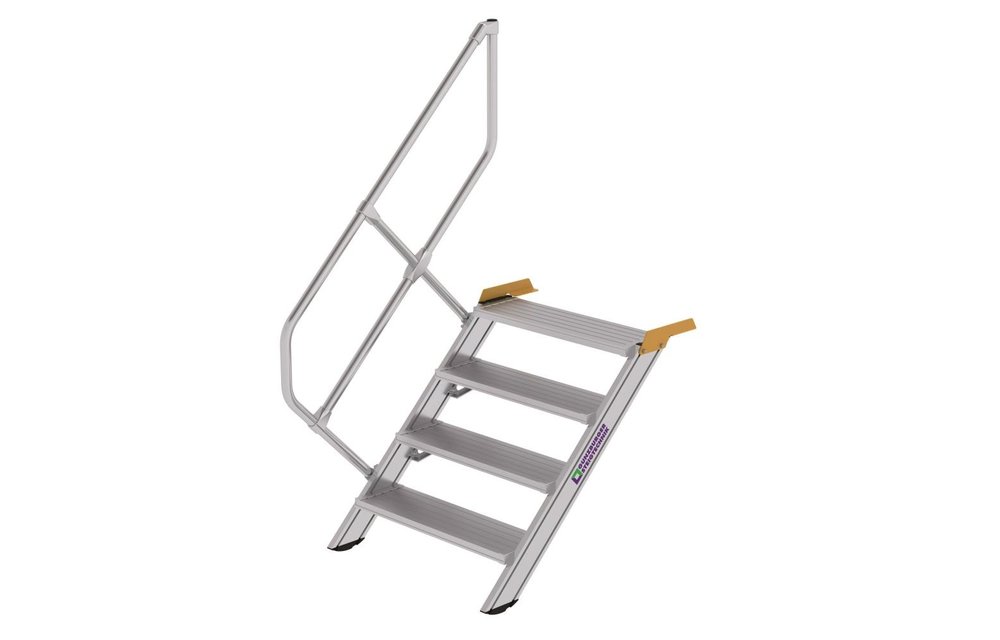 Aluminium vaste trap 45°, 4 treden (800mm breed)