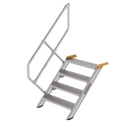 Munk Aluminium vaste trap 45°, 4 treden (800mm breed)