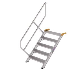 Roossien Aluminium vaste trap 45°, 5 treden (800mm breed)