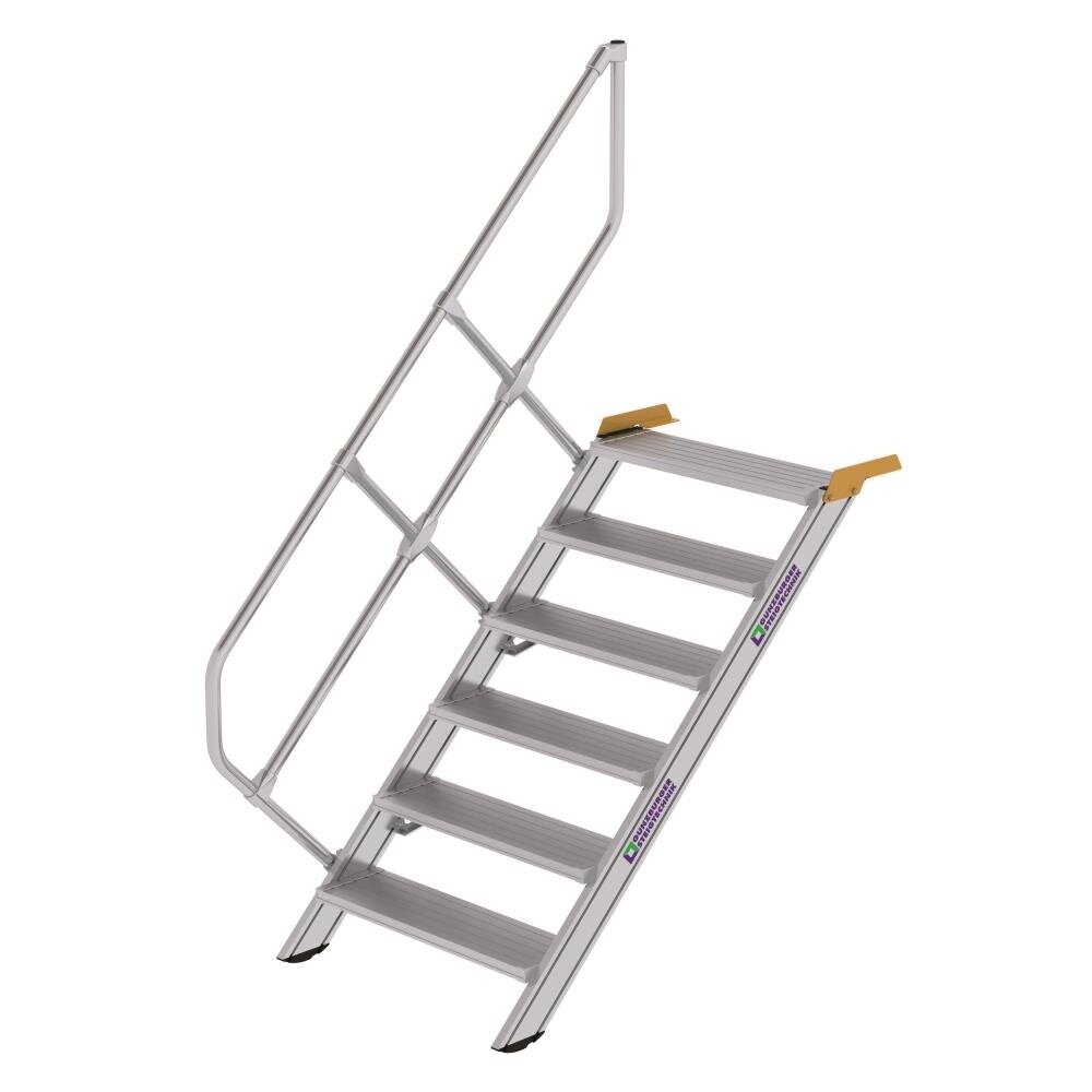 Roossien Aluminium vaste trap 45°, 6 treden (800mm breed)