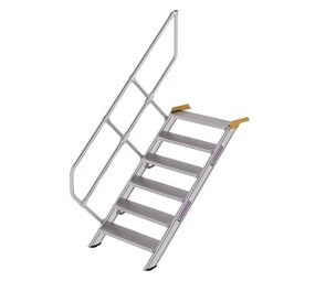 Munk Aluminium vaste trap 45°, 6 treden (800mm breed)
