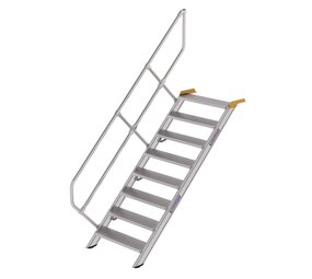 Roossien Aluminium vaste trap 45°, 8 treden (800mm breed)