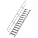 Munk Aluminium vaste trap 45°, 13 treden (800mm breed) Munk Aluminium vaste trap 45°, 13 treden (800mm breed)