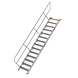 Roossien Aluminium vaste trap 45°, 14 treden (800mm breed) Roossien Aluminium vaste trap 45°, 14 treden (800mm breed)